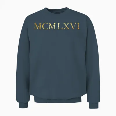 Mcmlxvi Année 1966 (jaune Ancien) 60 Anniversaire Cadeau Unisex Sweatshirt - Dark Heather