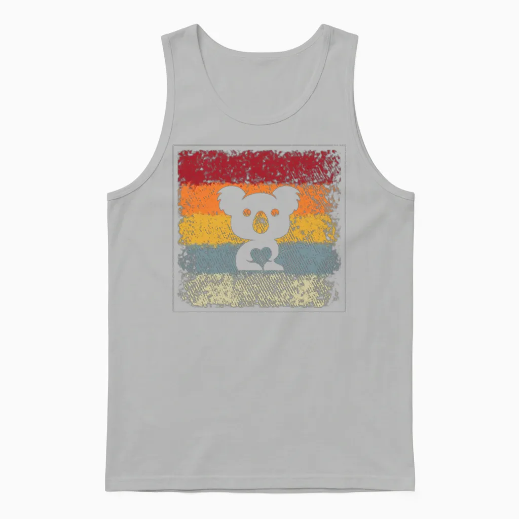 Koala Retro Unisex Tank Top in Ash