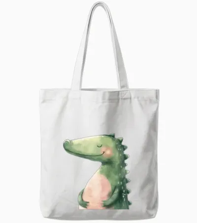 Funny Dragon Tote Bags - White