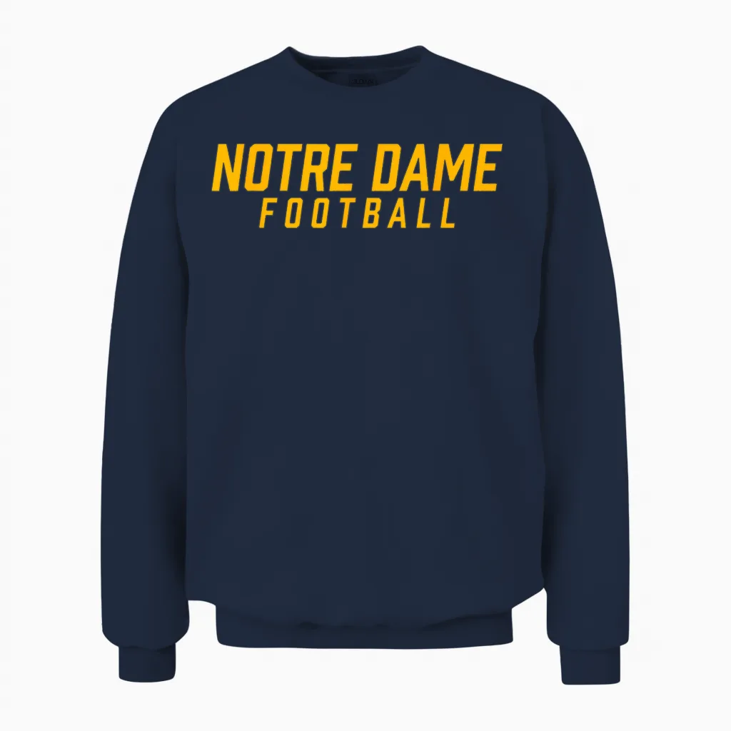 Notre Dame High School Football Team Unisex Sweatshirt in Navy