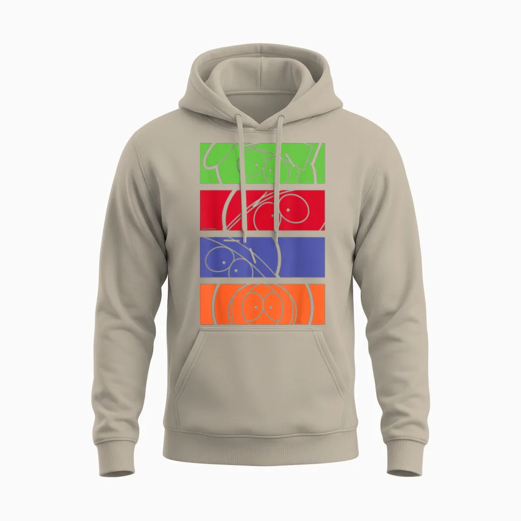 South Park - Minimal Faces Unisex Hoodie in Sand