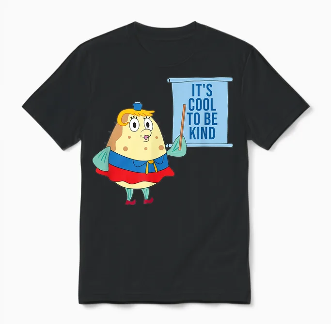 Mademark X Spongebob Squarepants - Mrs. Puff - Kindness Is Cool Unisex T-Shirt in Black