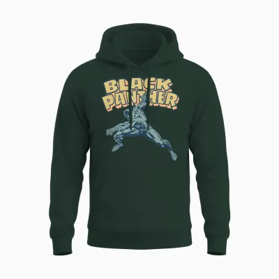 Amazon Essentials Men's Marvel Black Panther Comic Pose T-Shirt, Black, Small Unisex Hoodie - Forest