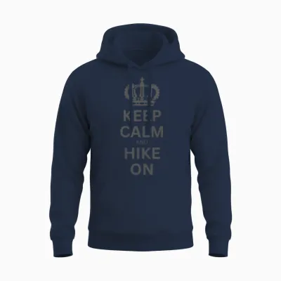 Keep Calm and Hike On Unisex Hoodie - Navy