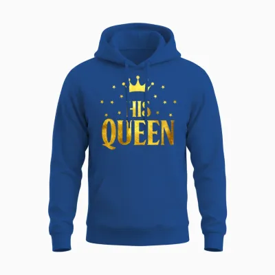 His Queen Unisex Hoodie - Royal
