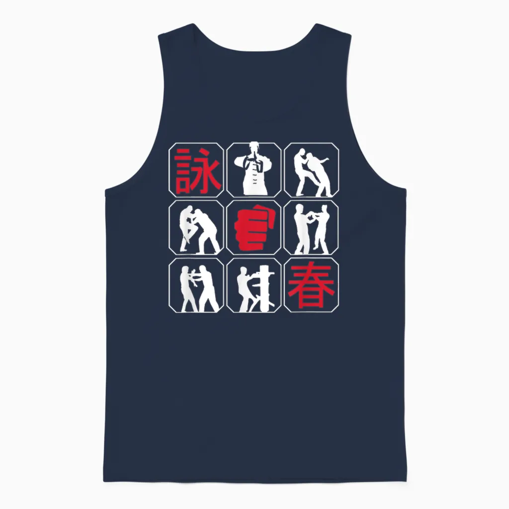 Wing Tsun Unisex Tank Top in Navy