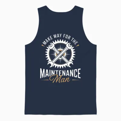 Maintenance Man Funny Technician Unisex Tank Top - Navy