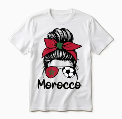 Morocco Femme Drapeau De La Maroc - Supporters Marocains Unisex T-Shirt - White