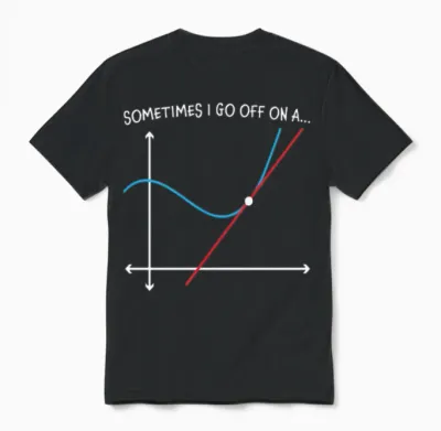 Sometimes I Go off on a Math Quotes Unisex T-Shirt - Black