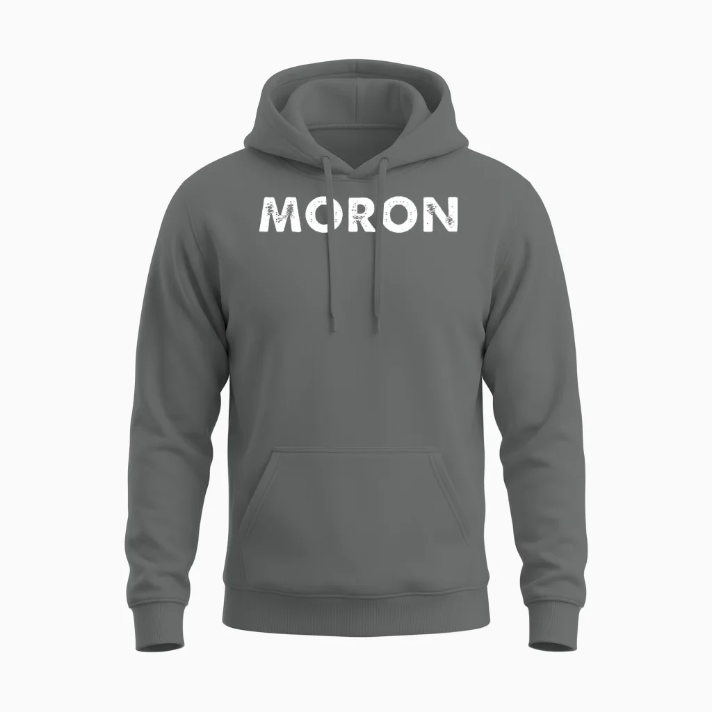 Moron Unisex Hoodie in Graphite Heather