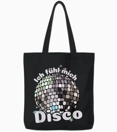 I Feel Disco Party Outfit Festival Outfit T-Shirt, Black, S Tote Bags - Black