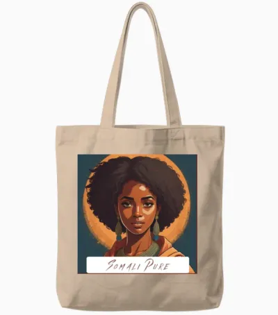 Somali Pure T Shirt - Somali Hoodies Tote Bags - Natural