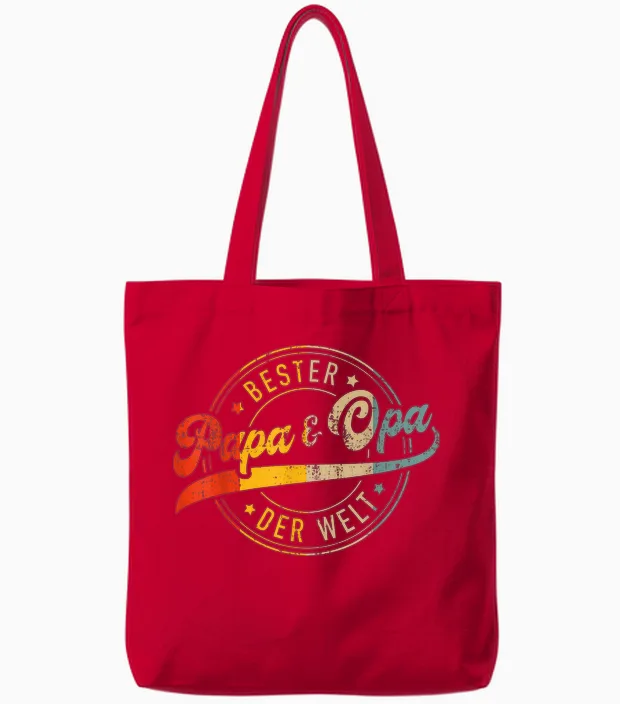 Bester Papa Und Opa Zum Vatertag, Geburtstag Und Weihnachten Tote Bags in Red