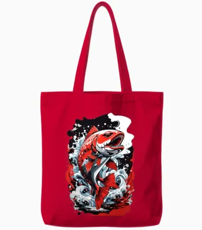 Fanny,beautiful Red Fish Design .cool Fish Design Tote Bags - Red