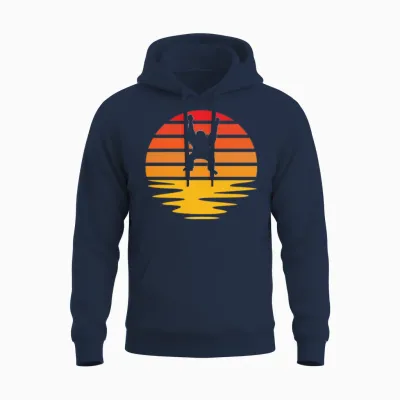 Orang Utan Retro Unisex Hoodie - Navy