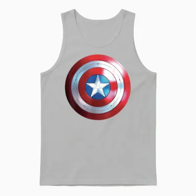 Marvel Studios Captain America 4: Brave New World Shield T-Shirt, Black Unisex Tank Top - Ash