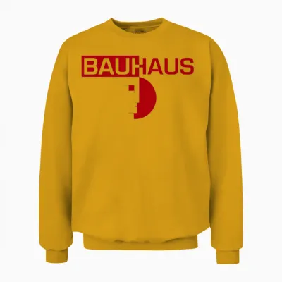 Emblème Bauhaus Coupé En Deux Unisex Sweatshirt - Gold