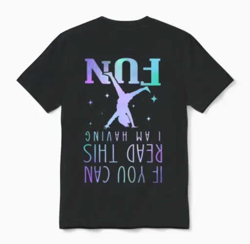 Funny Cartwheel Unisex T-Shirt in Black