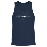 Solar Systems Diagram Astronomy Lover Unisex Tank Top - Navy – 2