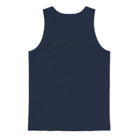 Line Art Unisex Tank Top - Navy – 1