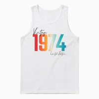 Vintage 1972 Limited Edition Unisex Tank Top in White - 1