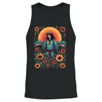 Groovy Vibes: Retro Style — Aesthetic Gift Unisex Tank Top - Black – 2