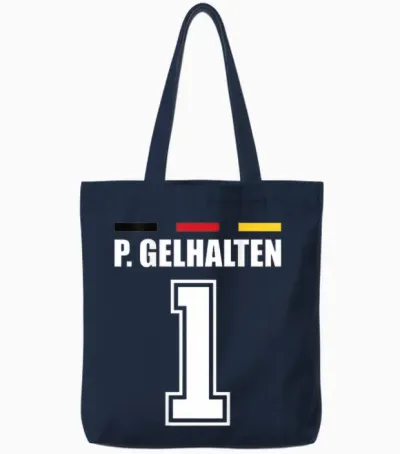 Funny Name Germany Jersey for Mallorca and the Party T-Shirt, Black, S Tote Bags - Navy
