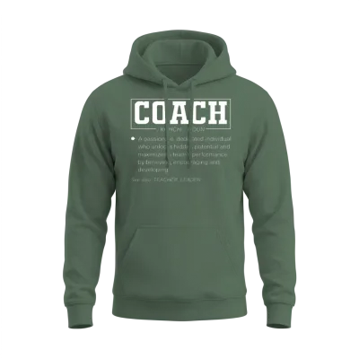 Coach Gift Funny Coach's Sports Unisex Hoodie - Military Green