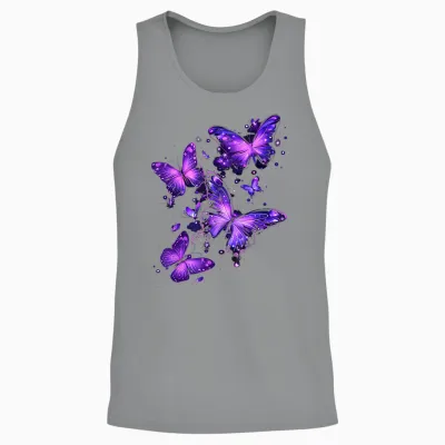 Lila Schmetterling Blaue Schmetterlinge Garten & Natur Unisex Tank Top - Sport Grey