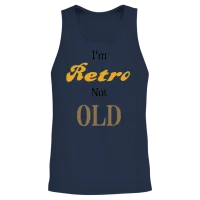 I M Retro Not Old Unisex Tank Top - Navy – 2