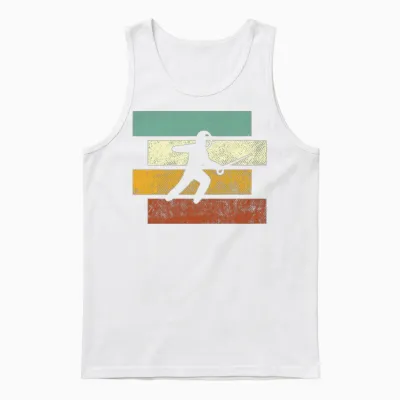 Fencing Retro Unisex Tank Top - White