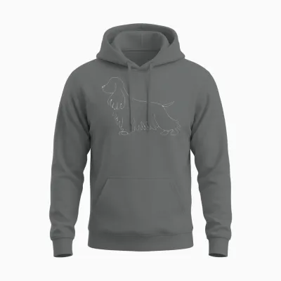 Cocker Spaniel Minimalismus Unisex Hoodie - Graphite Heather