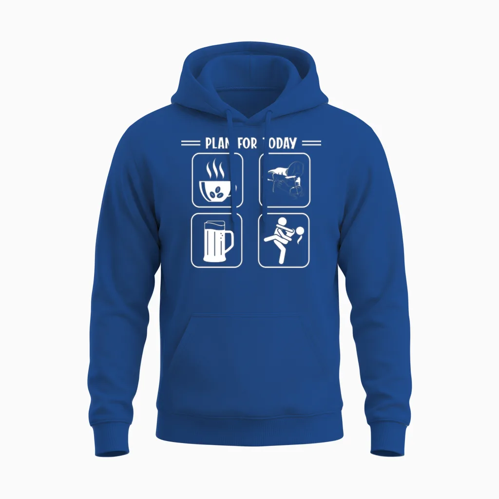 Plan for Today Funny Welder Welders Gift Unisex Hoodie in Royal