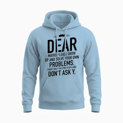 Funny Mathematics Maths Nerd Unisex Hoodie - Light Blue
