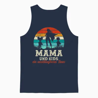 Team Mama Kids Kinder Superheld Muttertag Stolze Super Mama Unisex Tank Top - Navy