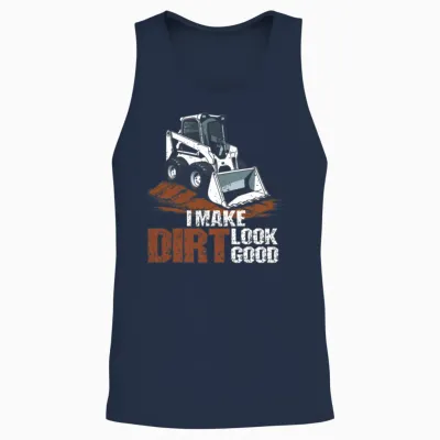 Skid Loader Skid Steer Operator Unisex Tank Top - Navy