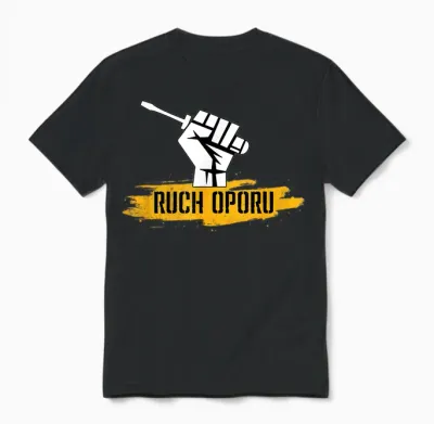 Ruch Oporu Hand with Screwdriver Polish Electrician Unisex T-Shirt - Black