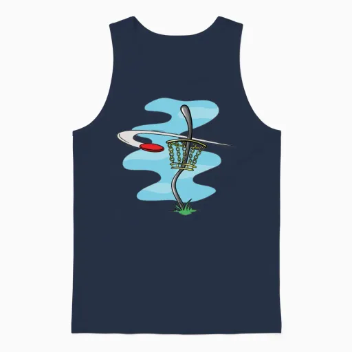 Disc Golf Unisex Tank Top in Navy