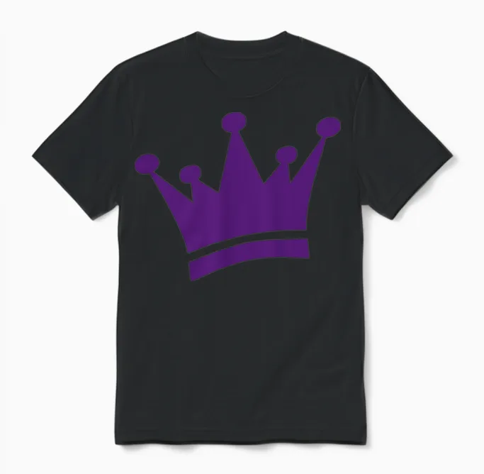 Crown Unisex T-Shirt in Black