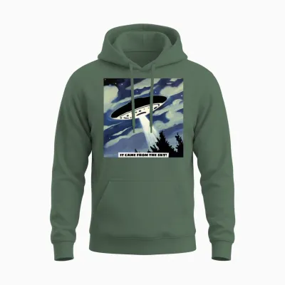 It Came from the Sky Album Cover Unisex Hoodie - Military Green