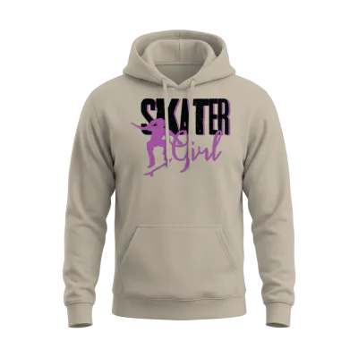 Skater Girl Skateboarding Unisex Hoodie - Sand