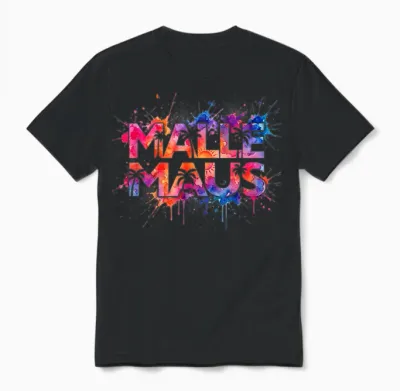 Malle Maus - Mallorca Party Outfit Junggesellinnenabschied Unisex T-Shirt - Black