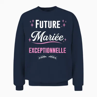 Future Bride Outstanding Wedding Evjf T-Shirt, Black Unisex Sweatshirt - Navy