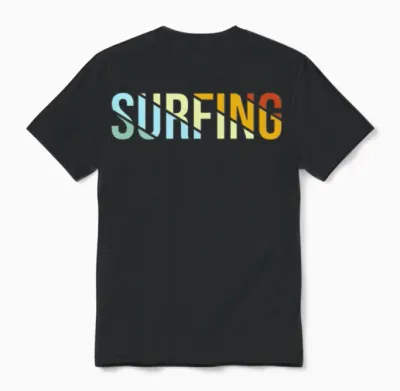 Surfing Retro Unisex T-Shirt - Black