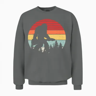 Vintage Retro Bigfoot Guitarlegend Unisex Sweatshirt - Graphite Heather