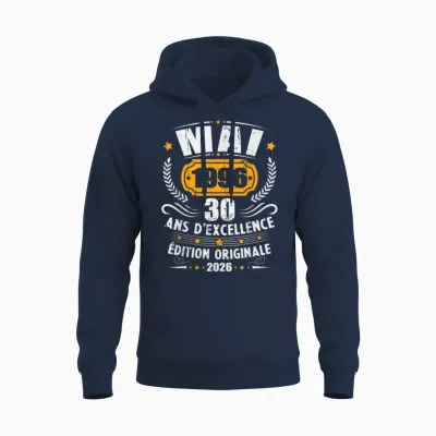 Vintage Mai 1996 Cadeau Anniversaire 30 Ans Hommes Femmes Unisex Hoodie - Navy
