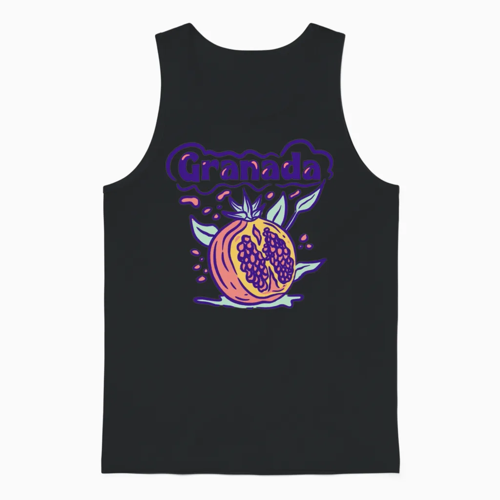 Granada Unisex Tank Top in Black