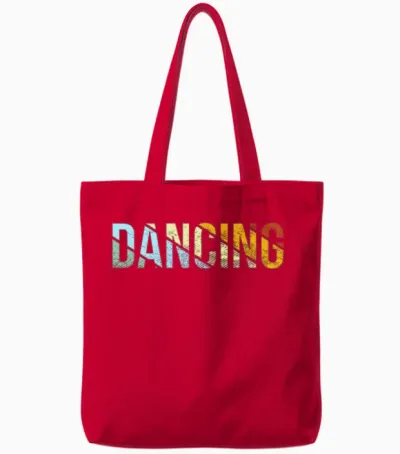 Dancing Retro Tote Bags - Red