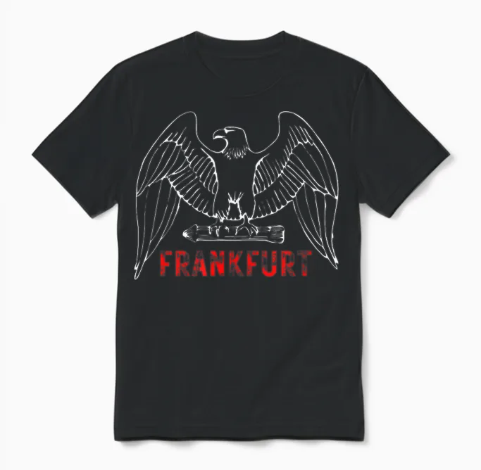 Adler Supporter Ultras Ffm Frankfurt Unisex T-Shirt in Black