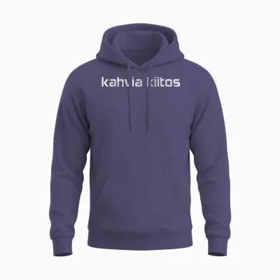 Kahvia Kiitos Coffee Please in Finnish Suomi Finn Finnland Unisex Hoodie - Heather Sport Dark Navy